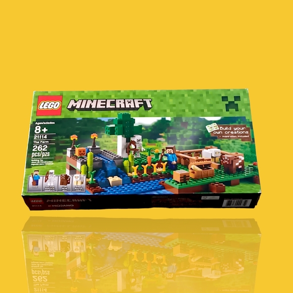 New Legos 21114 Minecraft The Farm Steve Skeleton Cow Sheep Minifigures Retired - Picture 2 of 6